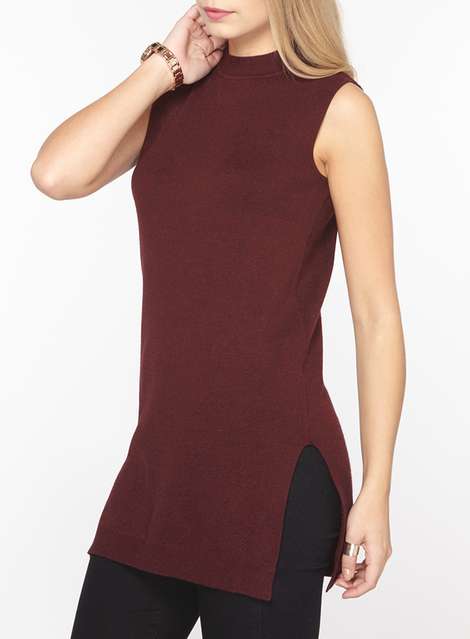 Berry Sleeveless Tabbard jumper